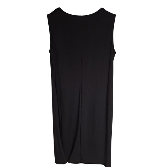 R&M Richards Women's Black Dress | Beaded Neckline, Attached Silver Necklace - Picture 5 of 8
